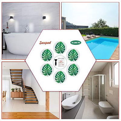 Non-slip bathtub stickers, large sheets, self-adhesive, for shower and bathtub, with premium scraper, 10 pieces