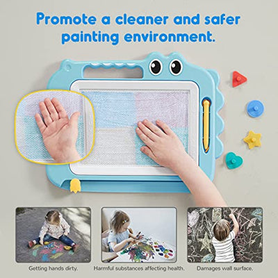 Toy for kids, magnetic drawing board for early learning, colorful erasable painting board, gift for baby, drawing pad with four stamps