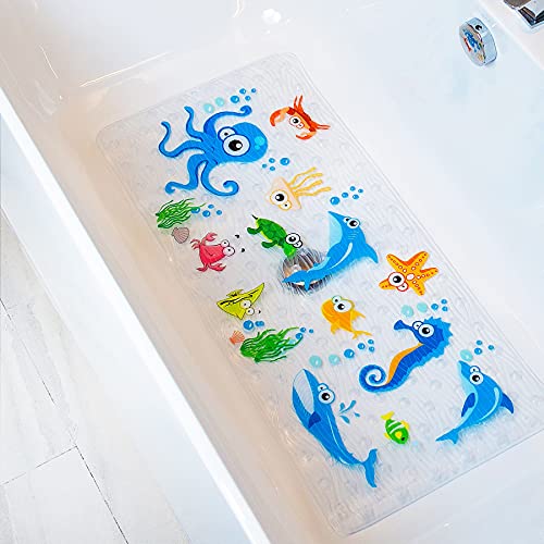 Non-slip shower mat for children, bathtub mat and bathroom mat|Cartoon design shower mat