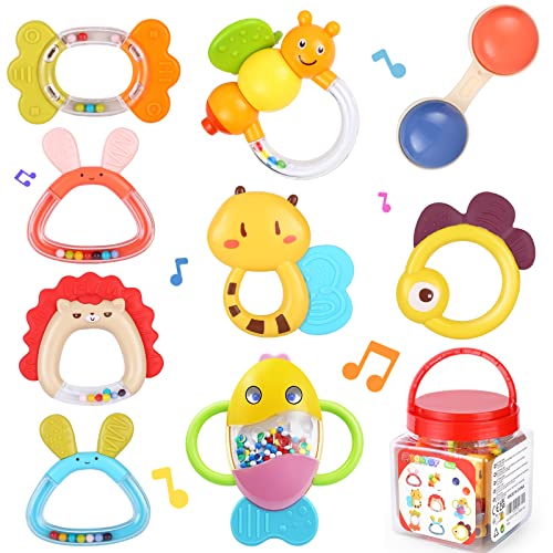 Baby Rattle Teething Ring Set Baby Toy