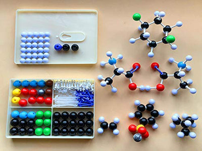 Chemistry molecular model kit student or teacher set for organic and inorganic chemistry learning, motivate enthusiasm to learn and increase space imagination