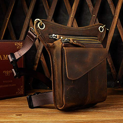 Genuine Leather Backpacks Leg Bag Hip Bag