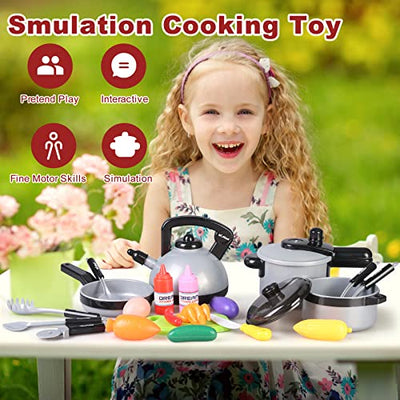 Kitchen toys, pot set for kids kitchen, cooking set toys