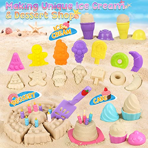 46 pieces sand toys - sandbox toys beach toys kids