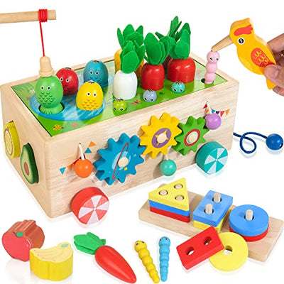 8-in-1 Wooden Truck Toy Set