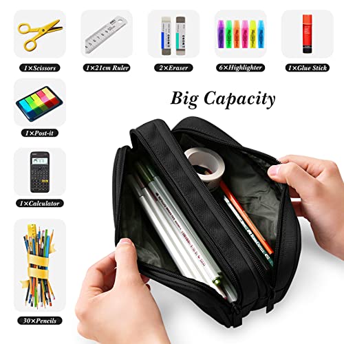 Large Capacity Canvas Pencil Case