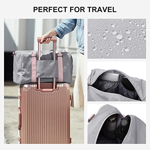 Sports Travel Bag Large Sports Bag, Weekend Bag, Carrying Bag for Airplane, Beach Bag, Overnight Bag, Waterproof Hospital Bag, Luggage Bag with Wet Bag