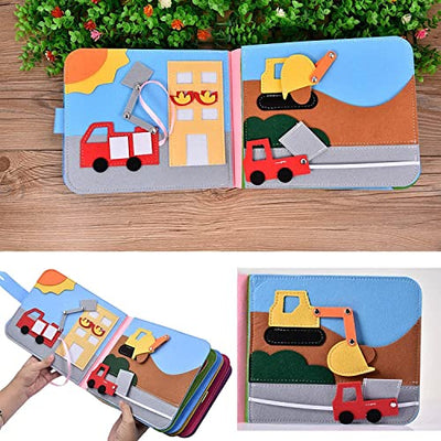 3D Felt Busy Book, Educational Sensory Fabric Book