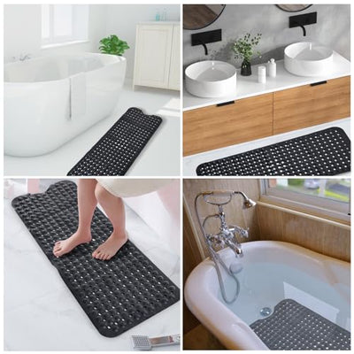 Tapis de baignoire antidérapant, tapis antidérapant, ventouses de baignoire en PVC et caoutchouc, lavable en machine, pour baignoire