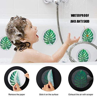 Non-slip bathtub stickers, large sheets, self-adhesive, for shower and bathtub, with premium scraper, 10 pieces