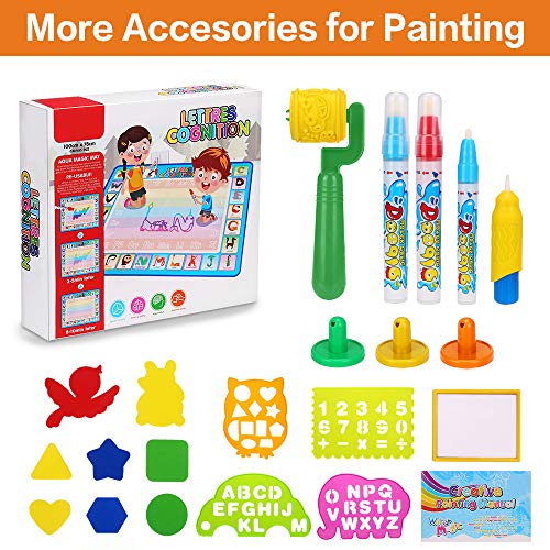 Water Doodle Mat Aqua Magic Doodle Painting Mat 100 * 78cm XL Aqua Drawing Painting Mat, Painting Mat With Water Pencil