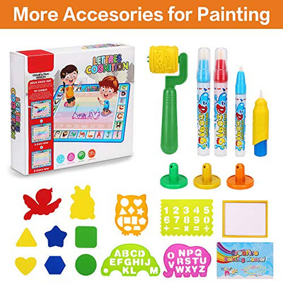 Water Doodle Mat Aqua Magic Doodle Painting Mat 100 * 78cm XL Aqua Drawing Painting Mat, Painting Mat With Water Pencil