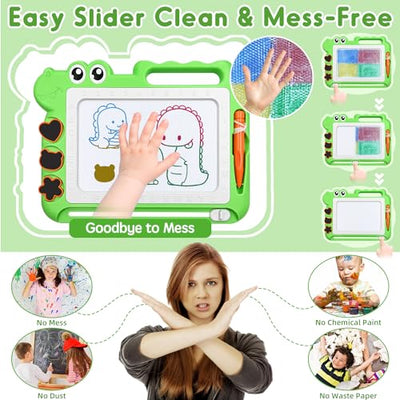 Colourful Magnetic Drawing Board, Educational Toy from 2-7 Years, Magnetic Board, Travel Size