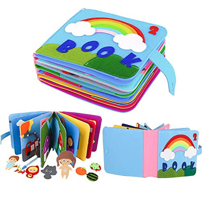 3D Felt Busy Book, Educational Sensory Fabric Book