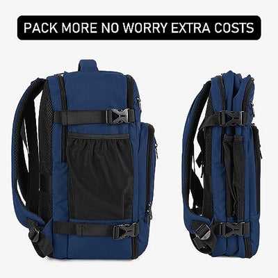 Backpack for Ryanair Aeroplane Travel Backpack Hand Luggage Laptop Daypacks PET Recycled Environmentally Friendly Backpack Waterproof Under Seat 20 L Small, Blue