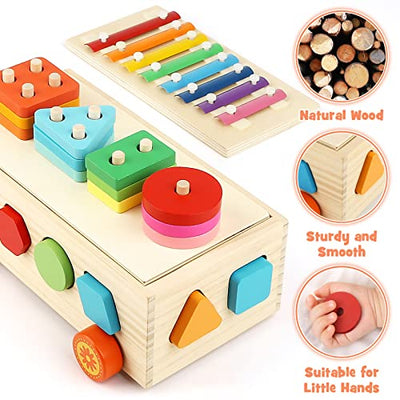 Children's Toy Wooden Toy Xylophone Motor Skills Toy Building Blocks Baby Children