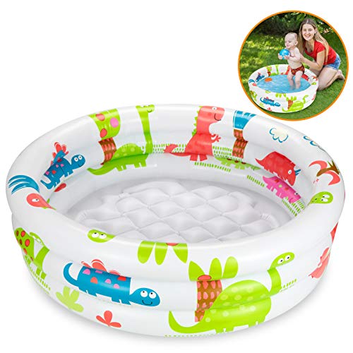 Inflatable Paddling Pool - Beach Buddies Baby Pool Kids Set Up Paddling Pool, Multicolor Ø 90 x 20 cm