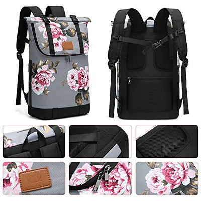 Backpack Roll Top Laptop Backpack, Anti Theft Backpacks Water Repellent Daypacks, School Backpack Daypack Teen with Laptop Compartment Bag