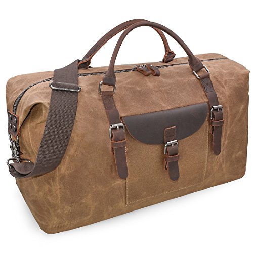 Travel Bags Leather Waterproof Canvas Weekender Bag