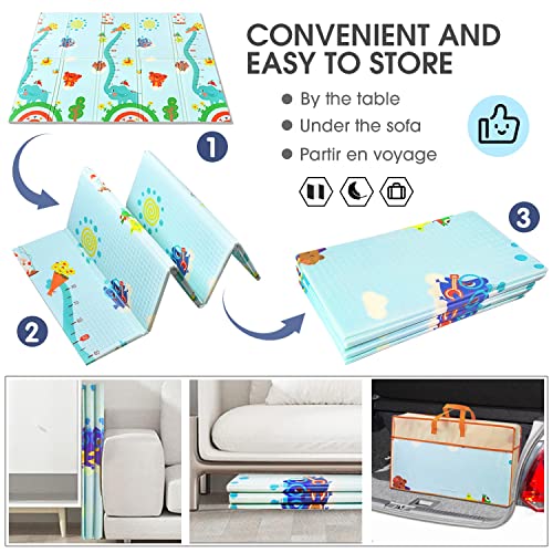 Crawling Mat Play Mat Baby Harmless, Play Mat Baby Carpet Baby Mat Foldable Play Blanket Crawling Mat Baby Floor Mat, Portable for indoor or outdoor use