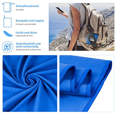 Microfiber Towel Set-(Large Bath Towel+ None Towel) Quick Drying Travel Towel