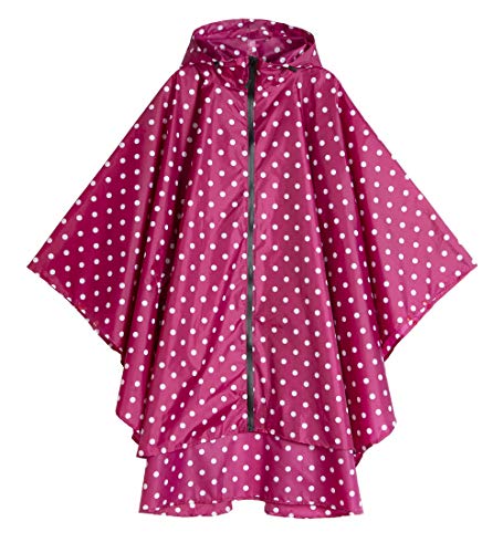 Rain poncho stylish waterproof raincoat with hood zipper