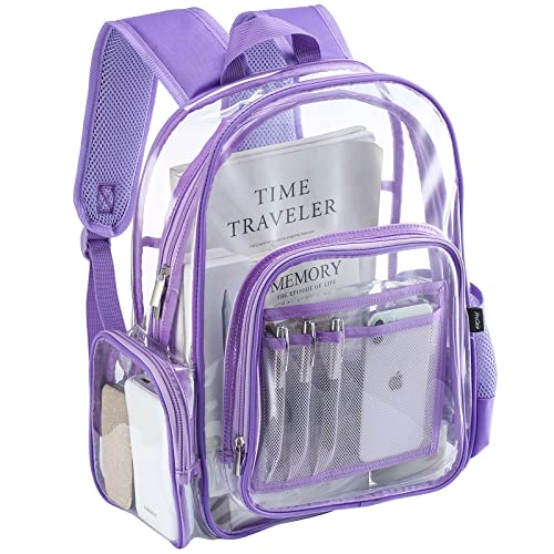 Clear Backpack Plastic School Backpack School Bag, Transparent Waterproof Clear Durable PVC Book Bag Clear Backpack for School Theater and Work