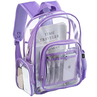 Clear Backpack Plastic School Backpack School Bag, Transparent Waterproof Clear Durable PVC Book Bag Clear Backpack for School Theater and Work