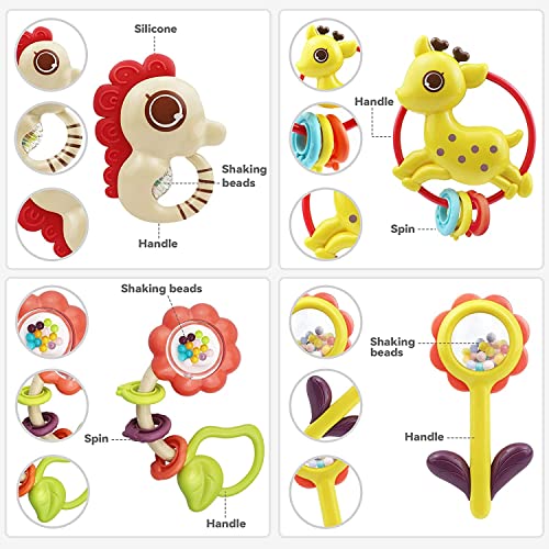 Baby Rattle Teething Ring Set Baby Toy