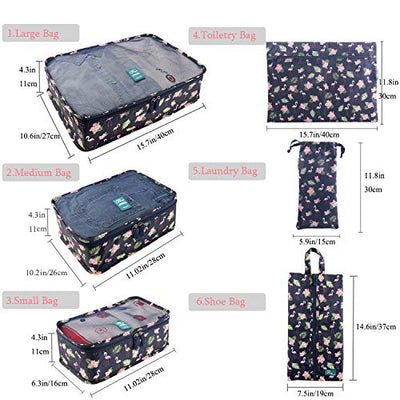 Garment Bag Set, 6 Piece Suitcase Bag, Ultra Light Suitcase Organizer Set for Travel, Duffle, Hand Luggage and Backpacks