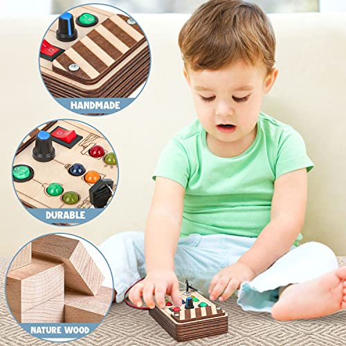 Busy Board Baby Toy Light Switch Toy Wooden Toy Motor Activity Learning Toy