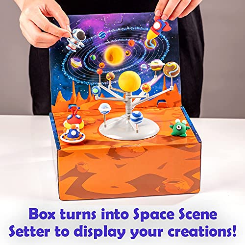 Mini Galaxy 3D Solar System modeling clay set, 10 bags of self-drying modeling clay for children to make a moving solar system themselves