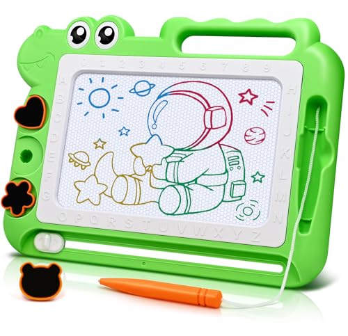 Colourful Magnetic Drawing Board, Educational Toy from 2-7 Years, Magnetic Board, Travel Size