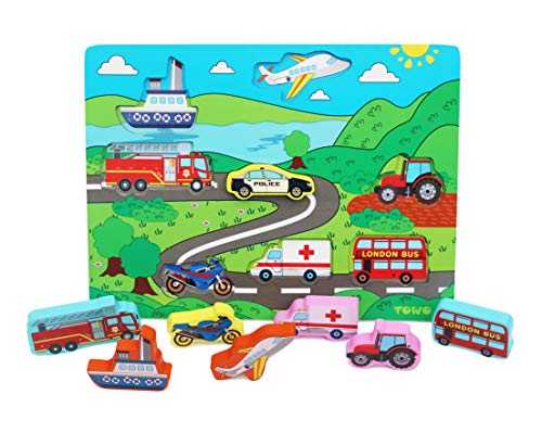 Wooden vehicles puzzle - wooden vehicles oversized