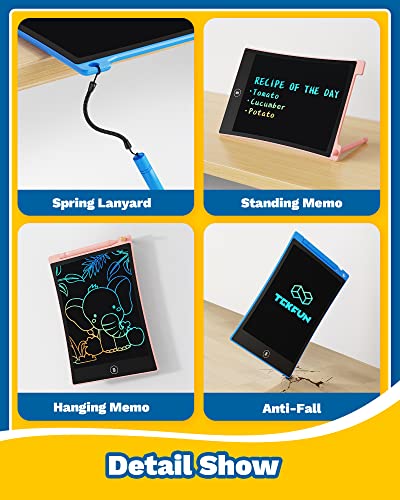 2 pieces LCD writing board children drawing board screen eco-friendly colorful drawing board magic board with lanyard, educational toy