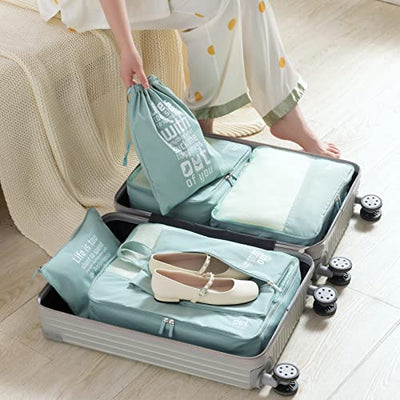 Packing Cubes Set of 6 Clothes Bags, Suitcase Organiser for Holidays and Travel, Packing Cubes, Organiser System