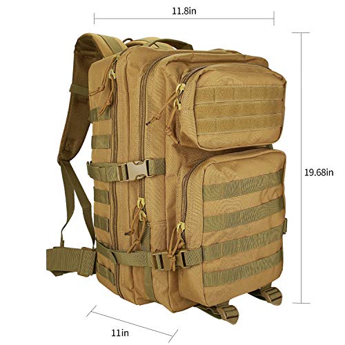 Military Tactical Backpack, Large Capacity 3 Days Army Assault Pack Bag Go Bag Backpack for Hiking Hunting, Trekking and Camping and Other Outdoor Activities