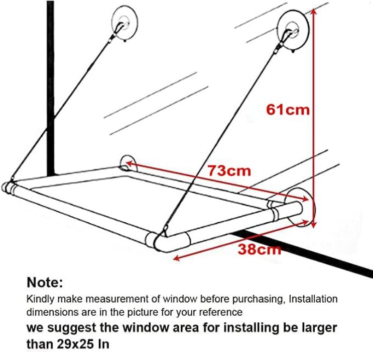 Cat hammock window | for big cats up to 25 kg