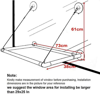 Cat hammock window | for big cats up to 25 kg