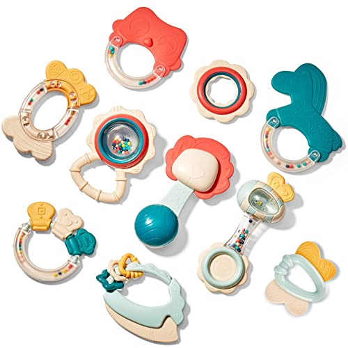 Rattle teether set baby toy