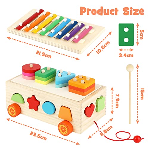 Children's Toy Wooden Toy Xylophone Motor Skills Toy Building Blocks Baby Children