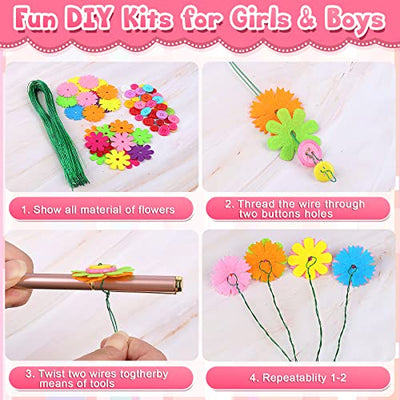 Flowers craft set for kids, fun craft set