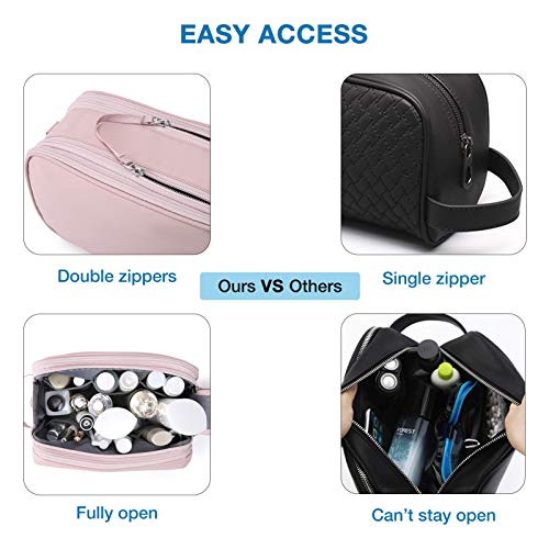 Toilet Bag, Travel Toiletry Bag Cosmetic Bag with Double Zipper Opening, Large Storage Space, 5L