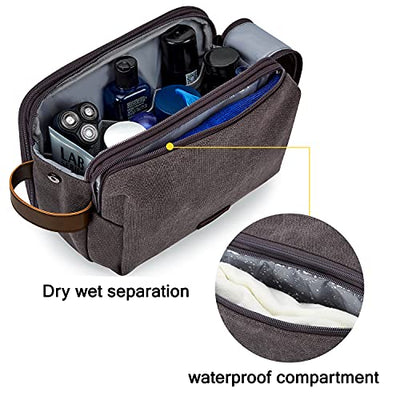 Toiletry Bag, Travel Toiletry Organizer Dopp Kit Water Repellent Shaving Bag for Toiletry Accessories