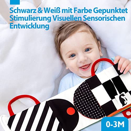 Stoff Buch Baby Spielzeug Schwarz Weiß Buch Kontrast Stoff Bücher 0 Monate Baby Bücher