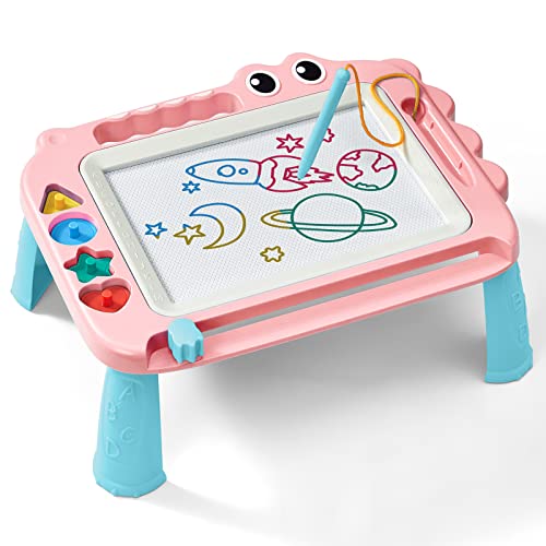 Toy for kids, magnetic drawing board for early learning, colorful erasable painting board, drawing pad with four stamps