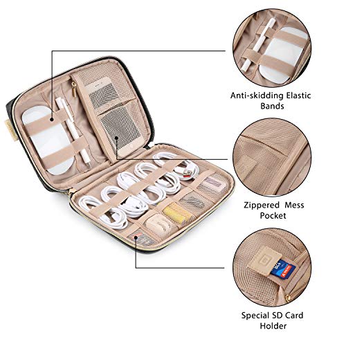 Electronic Bag, Electronic Travel Organiser for Mobile Phone Charging Cable, Power Bank, USB Sticks, SD Cards