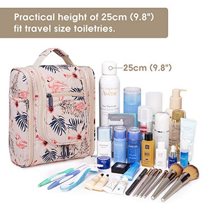 Travel toiletry bag for hanging.