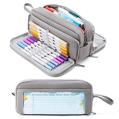 Pencil Case with 3 compartments Large Capacity Pencil Case Pencil Case Pencil Case for School & Office