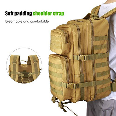 Military Tactical Backpack, Large Capacity 3 Days Army Assault Pack Bag Go Bag Backpack for Hiking Hunting, Trekking and Camping and Other Outdoor Activities